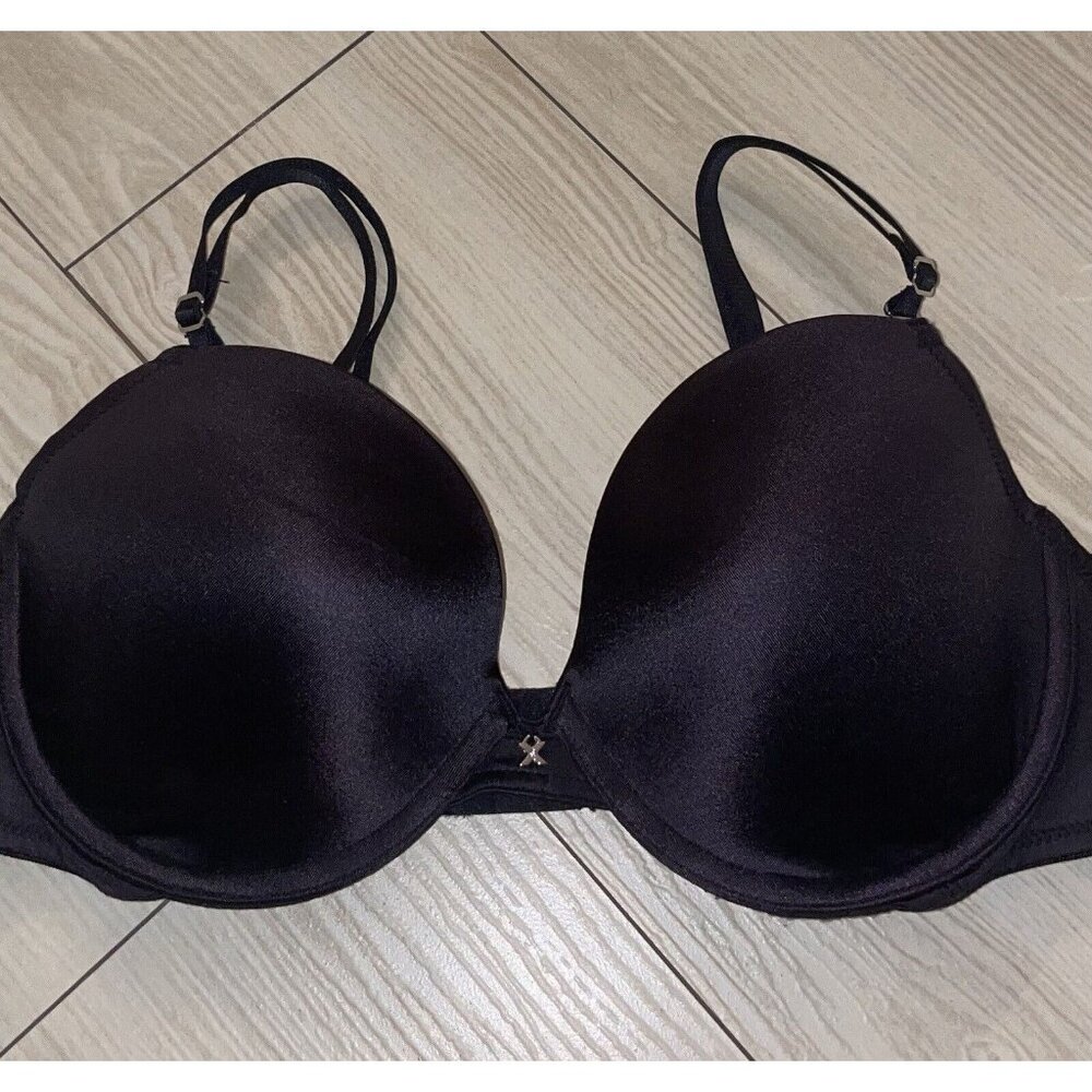 Fredericks of Hollywood Exxtreme Bra Lined Underwire Womens 36B Black New Nwt - Picture 3 of 7